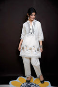 Beige embroidered kurta set #081005