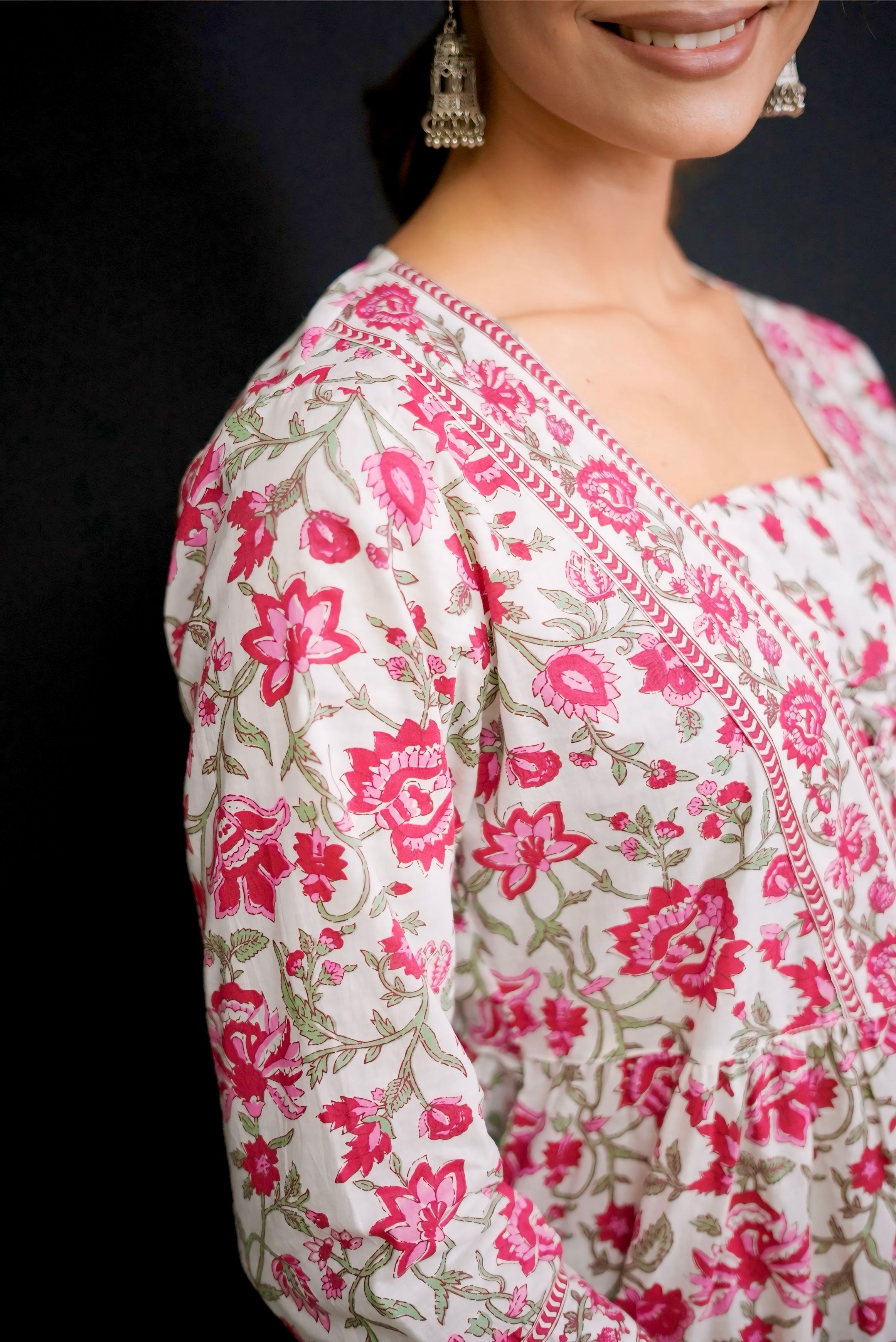 Pink floral Indian top #280902
