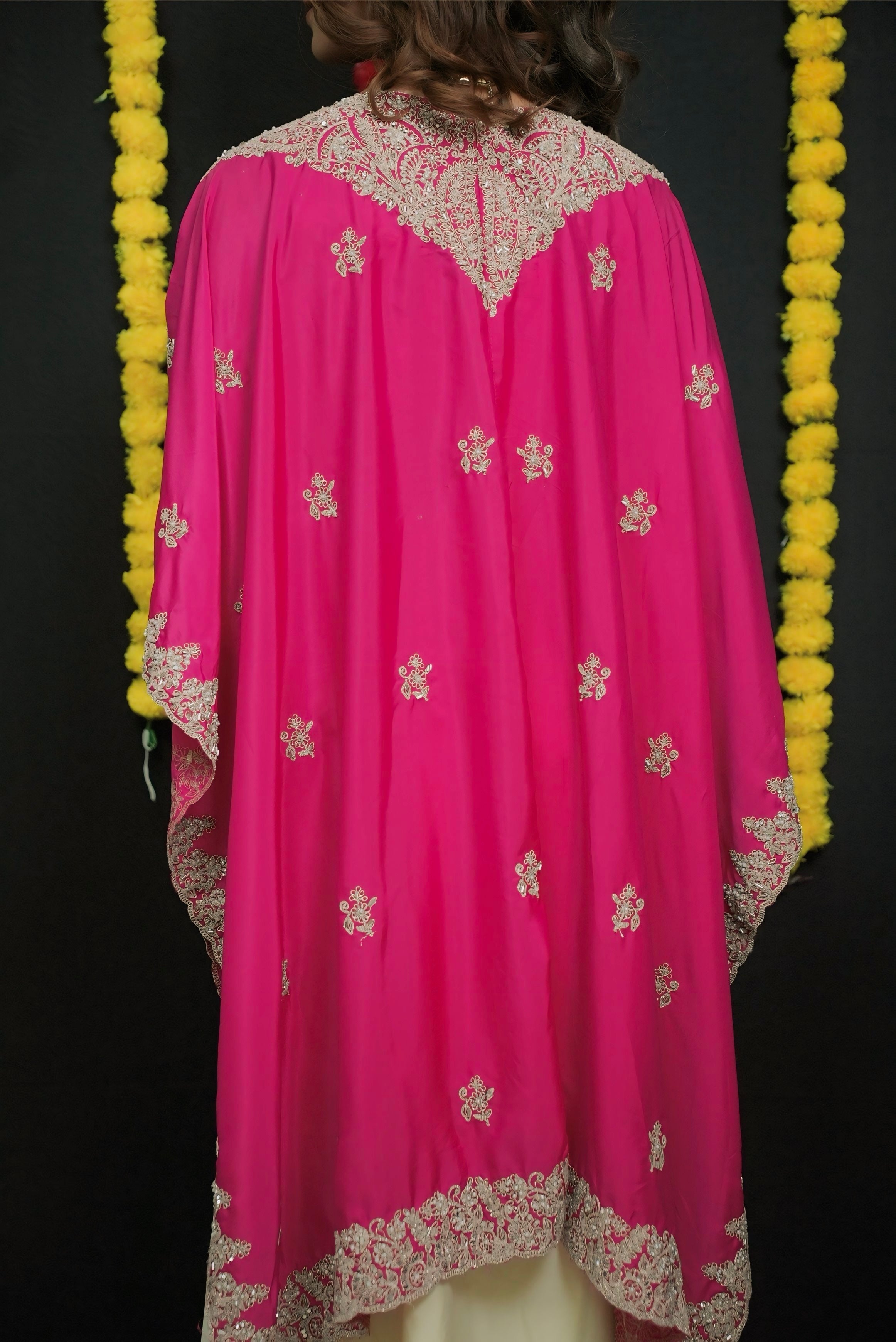 Pink & cream top and skirt set #041003