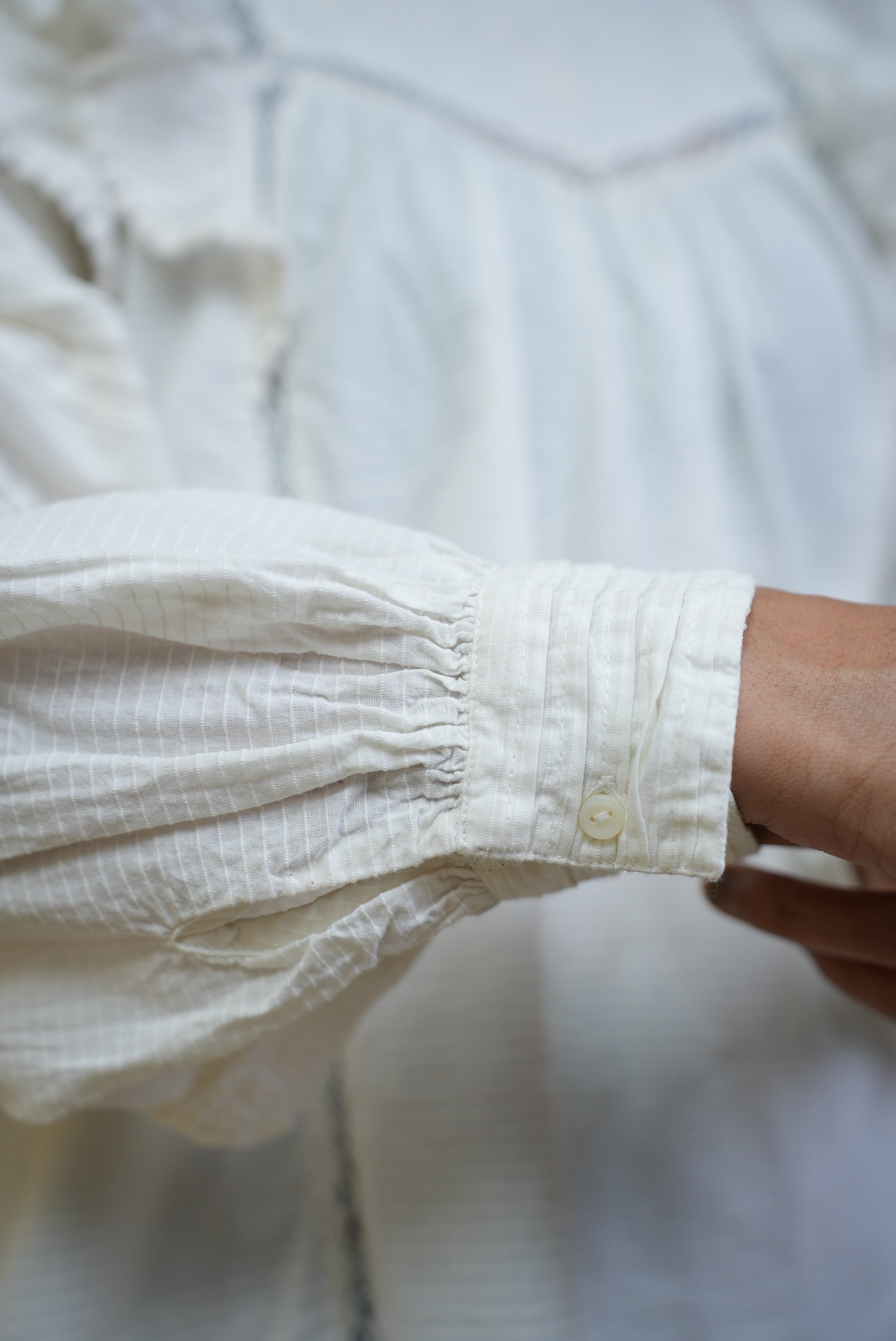 Off white full sleeve lace blouse #220901