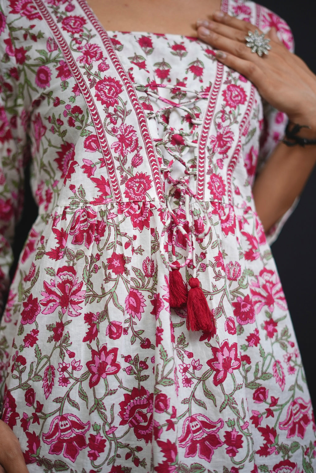 Pink floral Indian top #280902