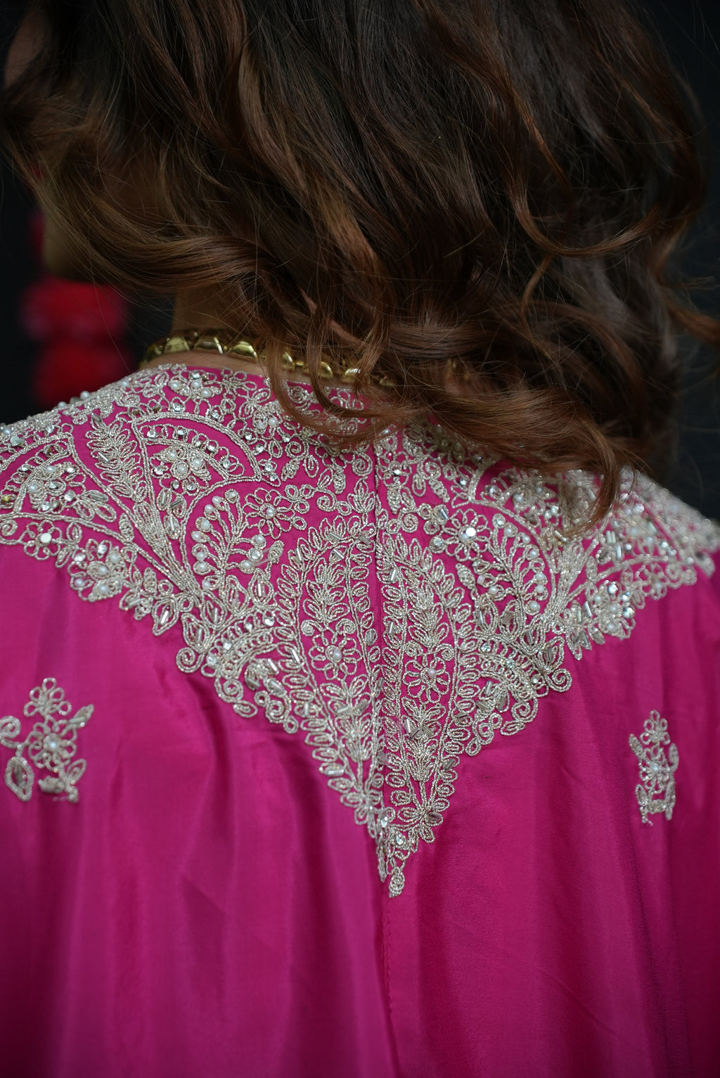 Pink & cream top and skirt set #041003