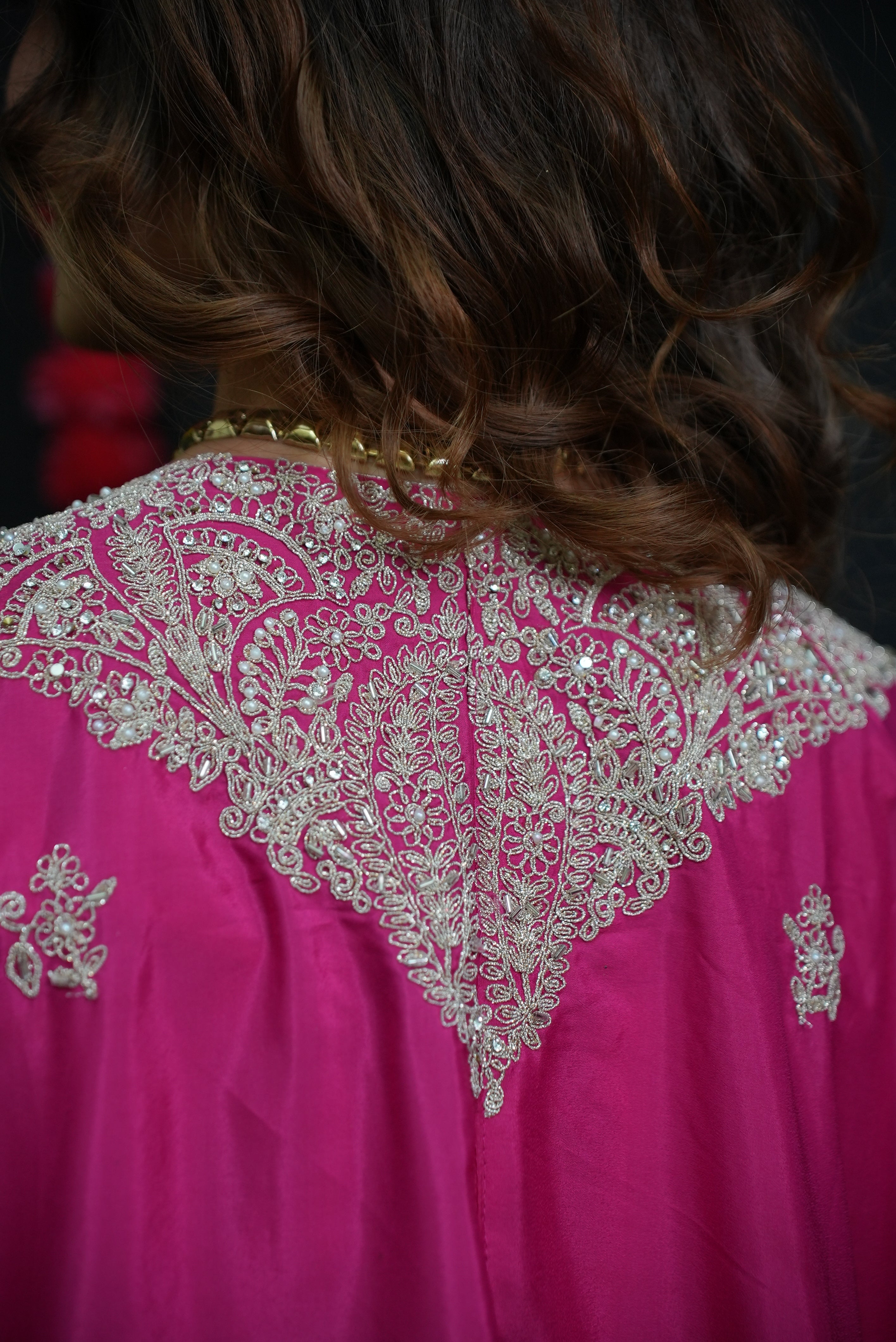 Pink & cream top and skirt set #041003