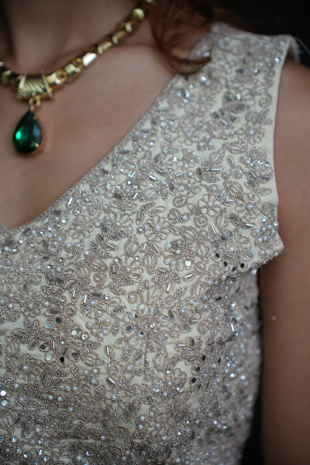 Pink & cream top and skirt set #041003