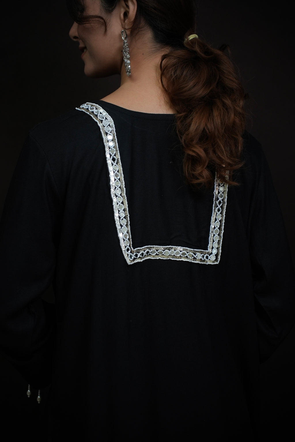 Black Punjabi embellished co-Ord/suit #081004