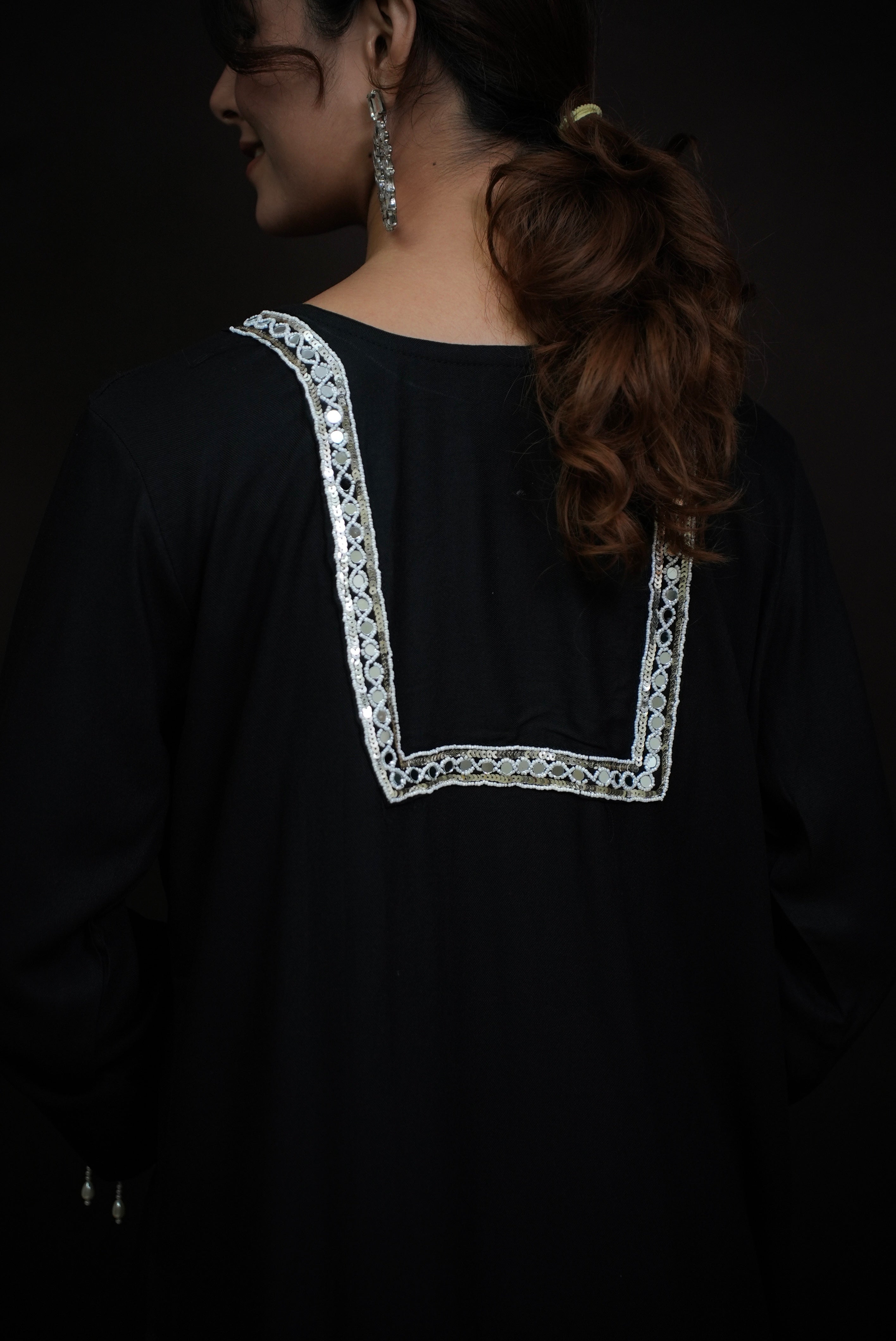 Black Punjabi embellished co-Ord/suit #081004